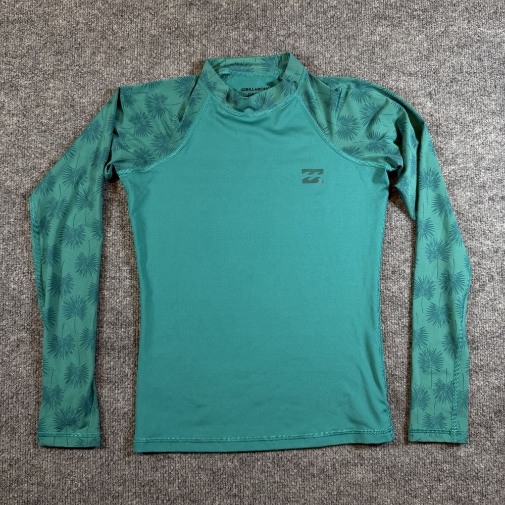 Billabong Long Sleeve Teal Rash Guard UVA/UVB Protection Women's‎ S